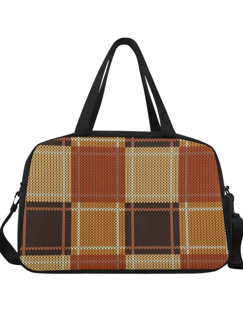 Load image into Gallery viewer, Uniquely You Travel Carry-On Bag / Brown and Beige Checkered Style
